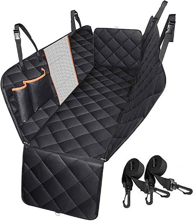 Dog Car Seat Cover for Geely Atlas/Geely Boyue/Coolray/Geely Bin | Waterproof Pet Car Hammock, Side Flaps Storage Pockets, Heavy Duty Scratchproof Dog Cover for Back Seat with Mesh Window