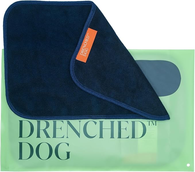 Face & Drool Towel – Microfiber Dog Slobber & Mouth Towel for Wiping Drool, Mess & Wet Snouts | Hand Size 7.8 x 12.5 in
