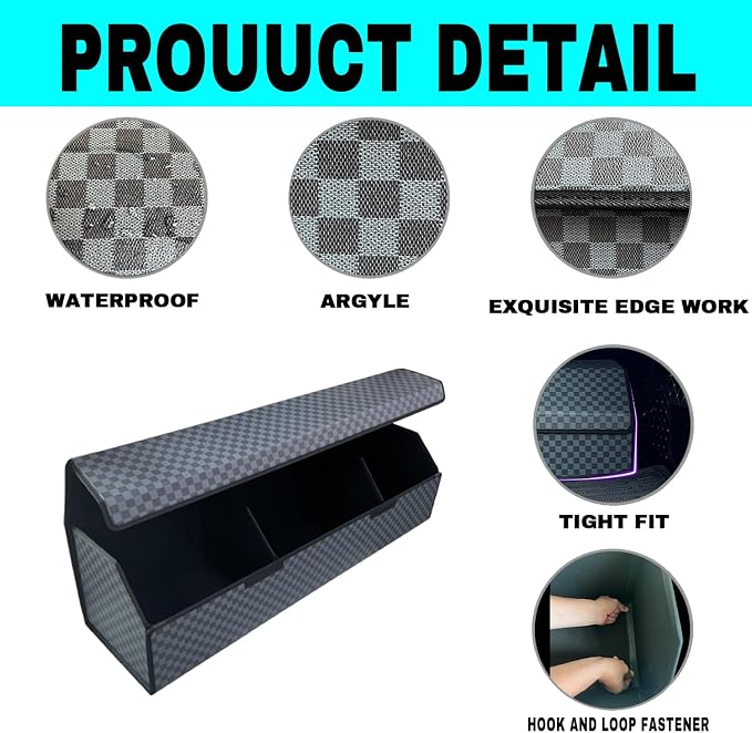 Car Trunk Organizer for For NX 450h+ - Custom Fit,Easy Installation，Large Space Outdoor Trunk Organizer with Leather,Hook and Loop Fastener,4-Layer Cover,For NX 450h+ 2022-2025