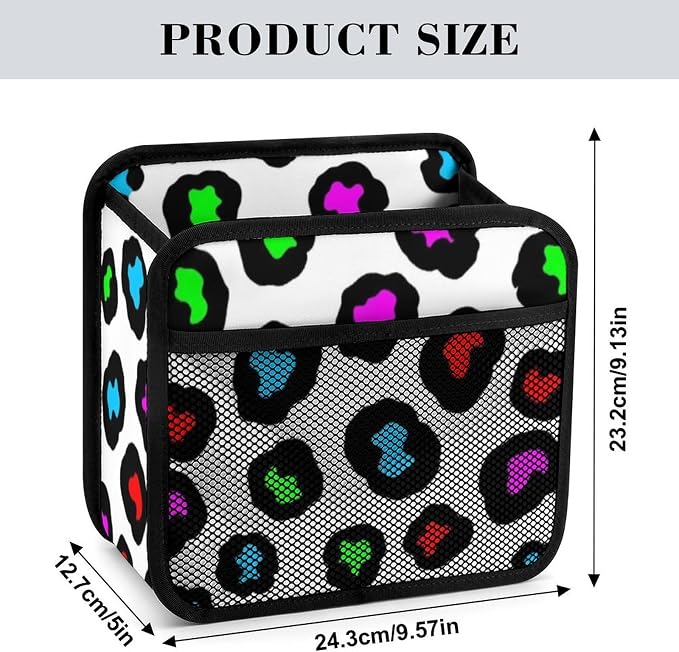 Car Backseat Organizer Hanging Seat Back Accessories with Pocket, Wild | Animal Colorful Cheetah Leopard, Auto Storage Organizer with Adjustable Buckle, Universal Fit Front Back Headrest