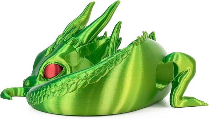 Dragon Stand for Echo Dot 4th/5th Gen, Green Yellow | 3D Printed, Desktop Speakers Holder, Made in USA