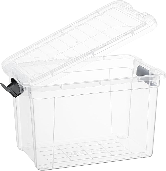 Superio 8.7 Quart Clear Plastic Storage Boxes with Lids, Stackable Organizer Containers, BPA-Free Storage Bins for Home, Office, School & Dorm, 3 Pack