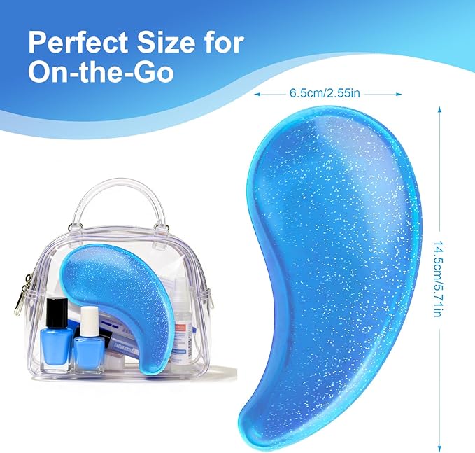Small Dog Brush- Grooming Tool for Teddy, Yorkies, Maltese, Shih Tzu, Chihuahua - Puppy Hair Brush (Glitter Blue)