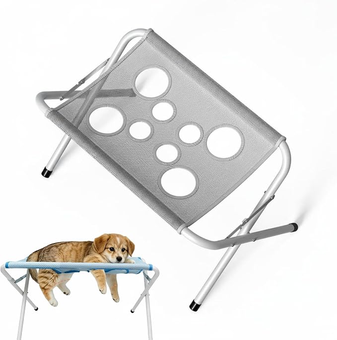 Pawspa Bath Hammock,Dog Bathing Hammock Stand for Tub, Grey