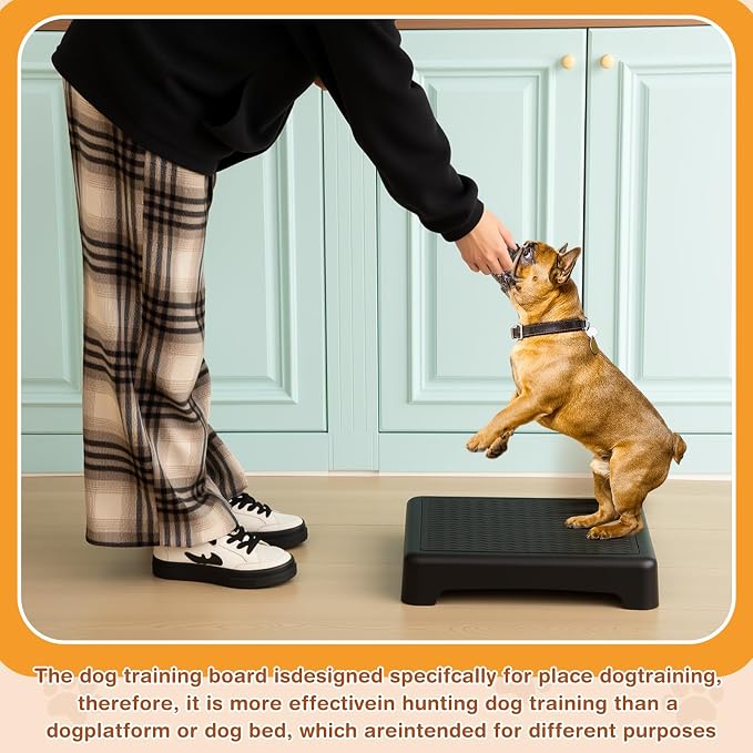 2 Pcs Dog Training Platform Dog Place Board with Non-Skid Surface, Portable Agility Platform, Puppy Training Stand Equipment Suitable for Small, Medium Dogs (Not for Large Dog)