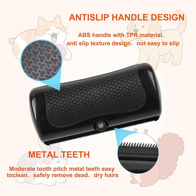 Deshedding Tool for Pets – Dog Grooming Tool for Shedding, Pet Hair Removal for Dogs, Cats, Rabbits & Horses, Good Grooming Tool for Easy Fur Removal