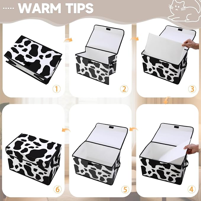 Stackable Clothes Storage Bins with Lids 3 Pack | Fabric Box, Closet Organizers, For Blanket Clothes, Under Bed Storage Containers