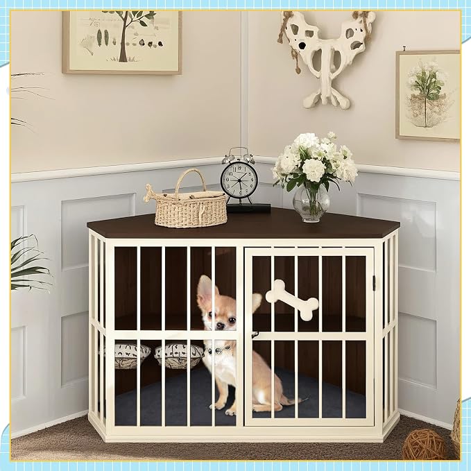 Fanfanwin 52 Inch Medium Waterproof Dog Crate Mat, Soft Plush Pet Blanket for Large Dogs, Non-Slip Crate Liner, Machine Washable (Only Mat)