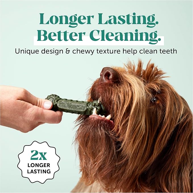 Pet Honesty Brush Buddies All Natural Dog Dental Treats for Dogs – Long Lasting Dental Sticks for Dogs, Teeth Cleaner, Breath Freshener, Plaque & Tartar Remover – Small Dogs (25 Count)