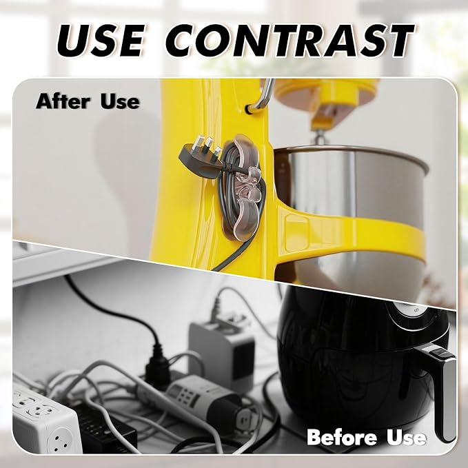 6PCS Appliance Cord Organizer,Upgraded Cord Organizer for Appliances,Wire Wrapper,Compatible with Air Fryers,Coffee Makers, Pressure Cookers, Toasters & Ovens