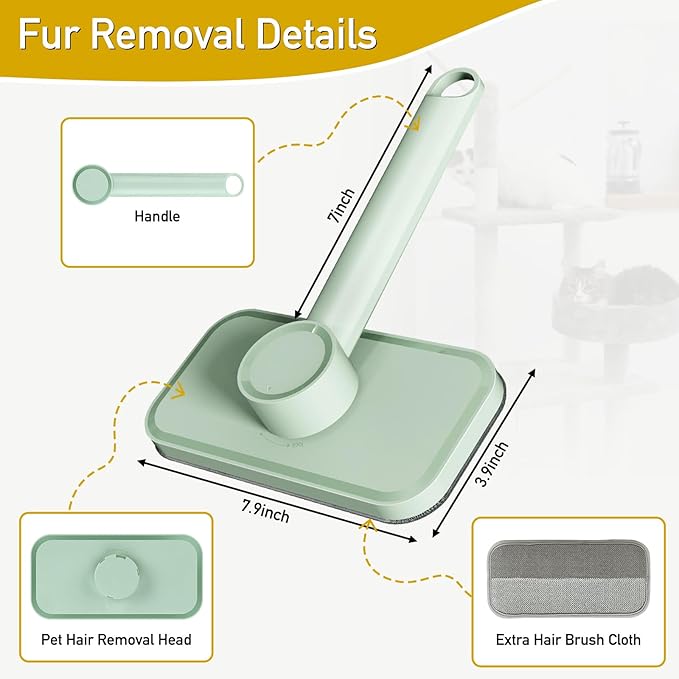 Rundik Pet Hair Remover – Reusable Lint Remover for Dog and Cat Hair Electrostatic Lint Brush Magic Pet Hair Removal Tool for Clothes, Couch, Carpet, Car, Rugs, Bedding, Fabric Furniture