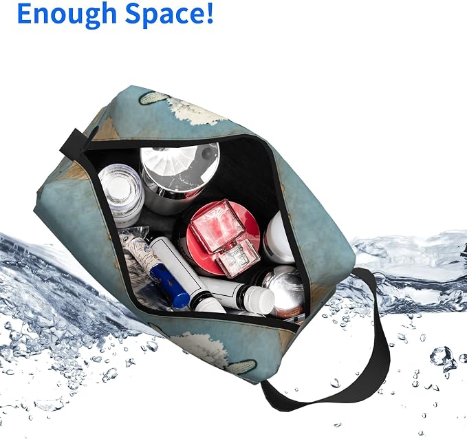 Edelweiss Flower with Snow Makeup Bag - Durable 600D Oxford Fabric Travel Cosmetic Bag, Shockproof Foam Padded Toiletry Organizer for Gym & Daily Use 10x6.2x4.9 Inch