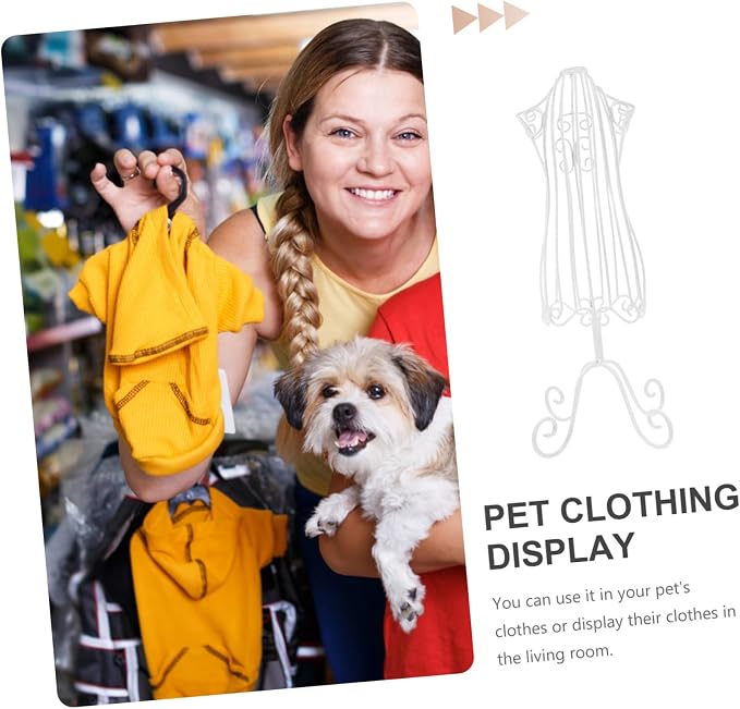 Abaodam Pet Hangers for Dog Clothes Drying Rack Display Stand for Pet Garments Versatile Clothes Hanger for Small Pets for Apparel Showcase