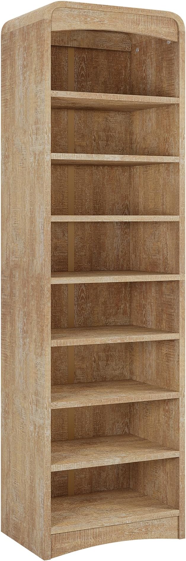 67.6” Tall Shoe Cabinet 8-Tier with Adjustable Shelves, Natural | Freestanding Shoes Organizer Cabinet for Entryway, Hallway, Living Room