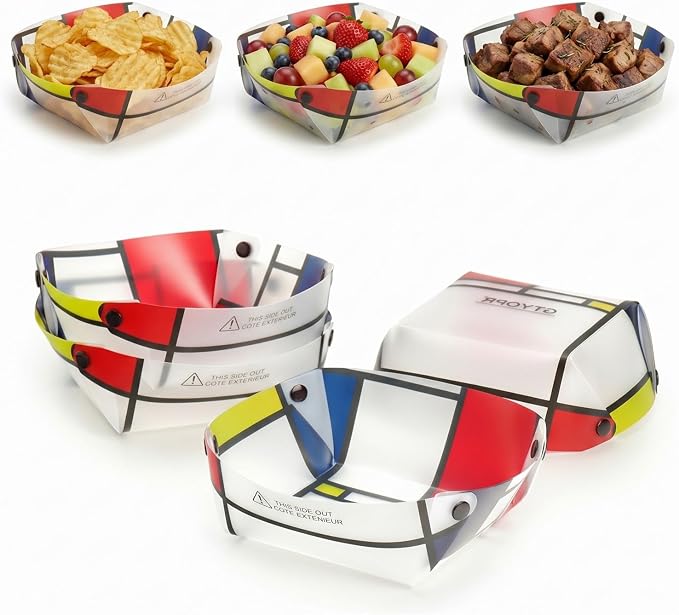GTYOPR® Foldable Bowls 3-Pack - Collapsible, Space-Saving Design for Travel, Picnics, Outdoor Adventures | Leakproof, Lightweight Food-Grade PP (Medium)