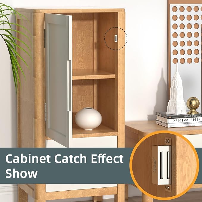 Kitchen Cabinet Magnetic Catch Jiayi 6 Pack Magnetic Door Catch Stainless Steel Drawer Magnet for Cabinet Door Catch Cupboard Magnetic Closures for Cabinet Magnetic Latches Cabinet Closer