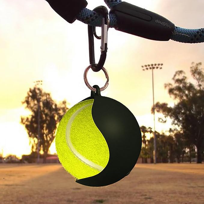 Portable Pet Ball Sleeve Storage Box, Dog Toy Ball Rack, with Dog Leash Attachment, Standard Tennis Balls Size, and Stain-Resistant