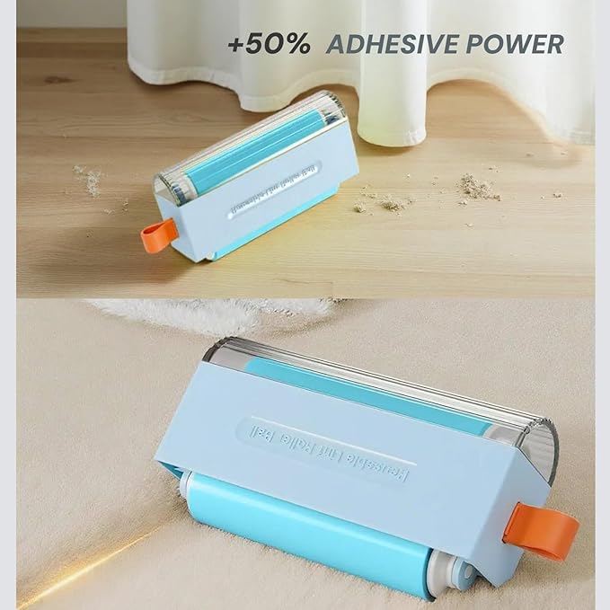 Mini Washable and Reusable Lint Roller for Clothes,Portable Sticky Roller Travel Size, Compact Pet Hair Remover and Small Lint Remover Extra Sticky