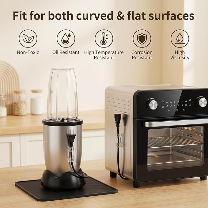 40 PCS Clear Appliance Cord Organizer, Adhesive Cord Holder for Kitchen Appliances, 2 Sizes Cords Wrappers for Neat Cords Management Coffee Maker Air Fryer Pressure Cooker