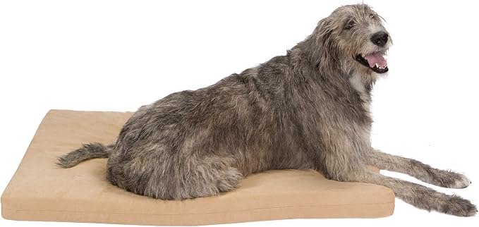 Pet Support Systems Orthopedic Dog Bed - Gel Memory Foam Pet Bed, Luxury Washable Dog Bed for Sleeping and Support (Removable Cover, Medium Tan Dog Bed)