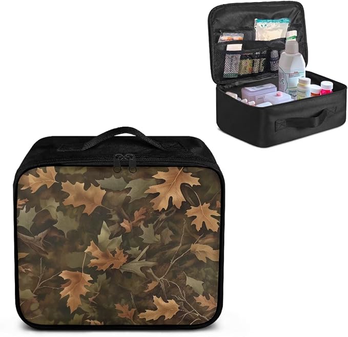 Rnyleeg Hunting Camo First Aid Bag Empty Large Portable First Aid Kit for Home Emergency Medical Kit for Business, Camping, Car, Office, Travel Medical Bag