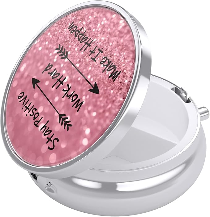 Pill Box, Small Pill Case for Purse & Pocket, Travel Medicine Organizer | Cute Travel Medicine Organizer, Portable Medicine Container Holder to Hold Vitamins, Medication, Fish Oil & Supplement