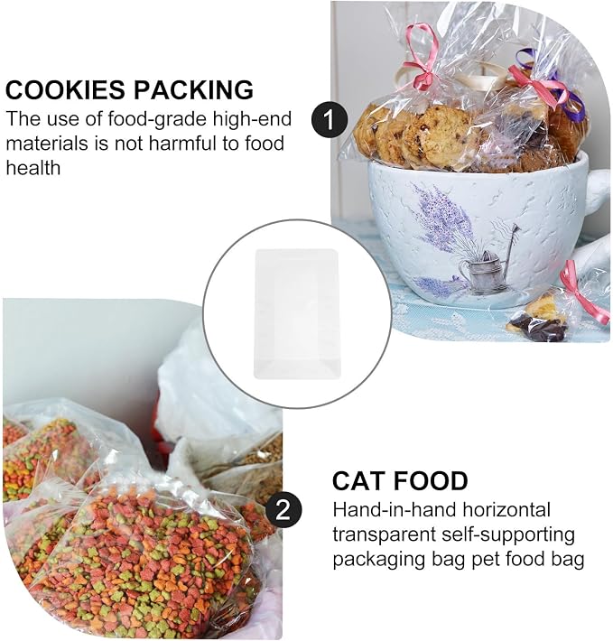 BESTOYARD 30pcs Self-sealing Pet Food Storage Bags for Cat Snacks Made of Sturdy Pet and Opp Material Keep Fresh with No Peculiar Smell for Home