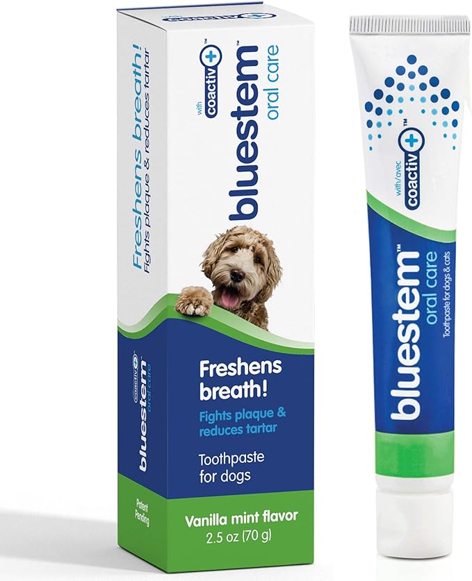 Dog Toothpaste : Vanilla Mint Flavor Tooth Paste for Dogs. Teeth Brushing Cleaner Pet Breath Freshener Oral Care Dental Cleaning Kit. Tartar & Plaque Remover Brushes