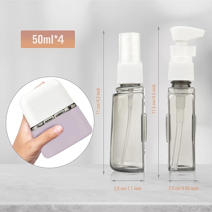 Bpluma Travel Bottles, Leak Proof Containers For Toiletries TSA Approved Airplane Accessories Kits For Liquid With Labels | For Toiletries TSA Approved Airplane Accessories Kits For Liquid With Labels