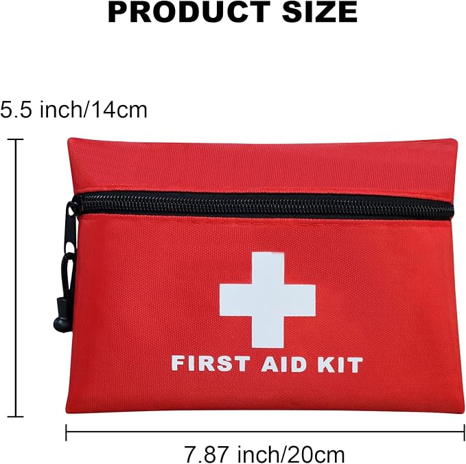 12pcs Mini First Aid Kit Empty Bag with Zipper (Bag Only) | Travel Empty First Aid Pouch for Emergency at Home, Office, Car, Outdoors, Boat, Camping, Hiking