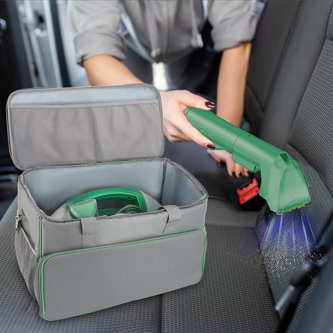 Carry Bag for Bissell Little Green Machine 1400B, Large Capacity, Grey | Carrying Case for Bissell Carpet Cleaner, Car Vacuum Attachments Cleaning Tools Organizer, Cleaner Solution Pocke (Bag Only)