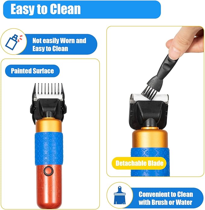 KPfaster 10ft Sheep Shears, with Plug & 2 Blades 200W Electric Clippers Animal Shave Grooming Farm for Dogs Cat Goat Alpaca, Llamas, Angora Rabbits Shearing Hand Piece Cutter Livestock Pet Supplies