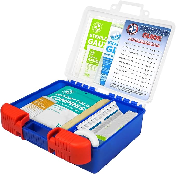 Be Smart Get Prepared 110 pc First Aid Kit: Clean, Treat, Protect Minor Cuts, Home, Office, Car, School, Business, Travel, Emergency, Outdoor, Camping & Sports, FSA/HSA (Packaging may vary)