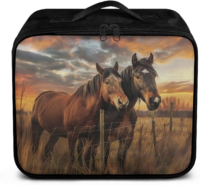 Rnyleeg Horse First Aid Kit Empty for Home Medical Kit for College Dorm Travel First Aid Bag Emergency Supplies Small Compact Bag for Men