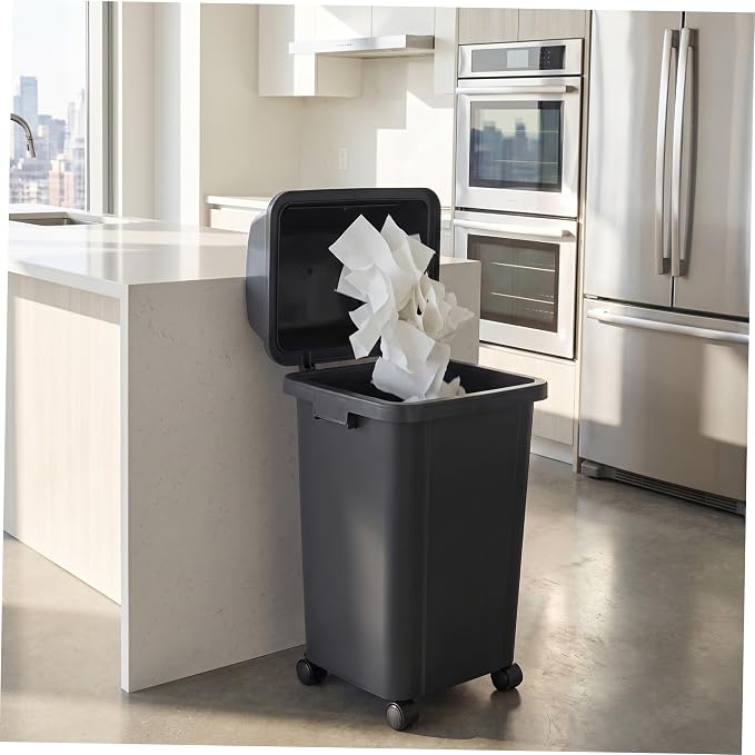 OSALADI Plastic Swing Lid Replacement for 10l Waste Bin, Rectangle Garbage Can Cover and Hygienic Maintenance, Suitable for Public Areas and Pet Food Storage