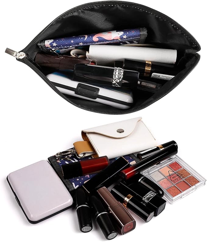 Puppies Dogs Pets Animals Cosmetic Bag for Women Small Cute Makeup Bag for Purse Waterproof Pu Leather Mini Makeup Pouch Aesthetic Portable Fabric Mini Zipper Pouch for Travel