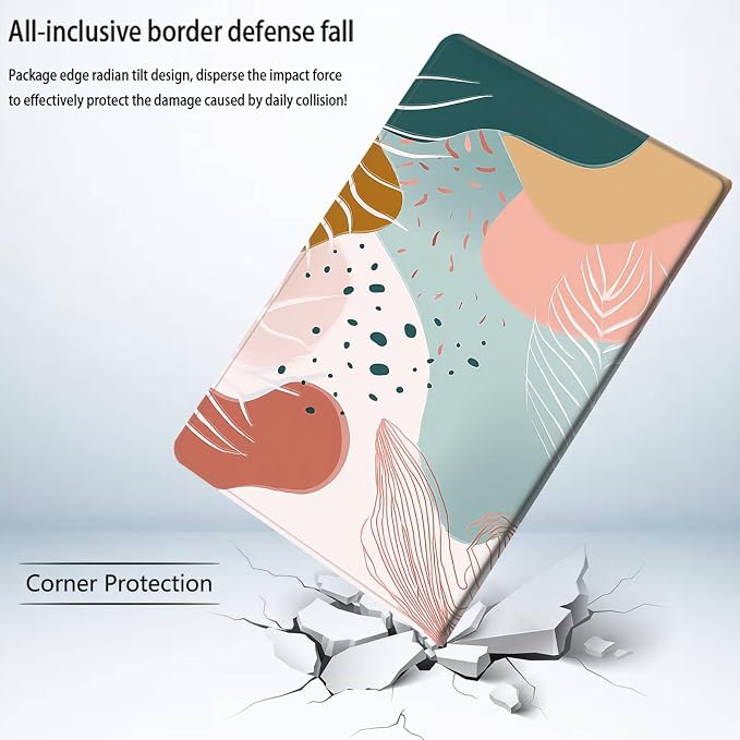 Bxgolkgd Tablet Case for Samsung Galaxy S10 Ultra 2024/S9 Ultra 2023/S8 Ultra 2022 14.6 Inch,Shockproof Stand Cover with Heat Dissipation,Auto Wake/Sleep Function,Abstract Art