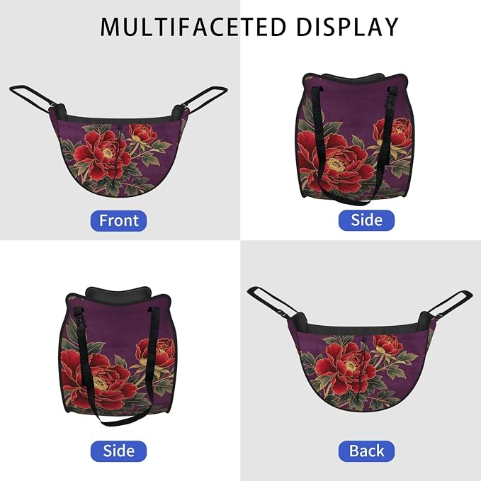Dark Purple Flower Car Seat Organizer-Backseat Storage Bag for Travel | Waterproof Durable. Holds Snacks Gear Essentials. Fits Most Cars.
