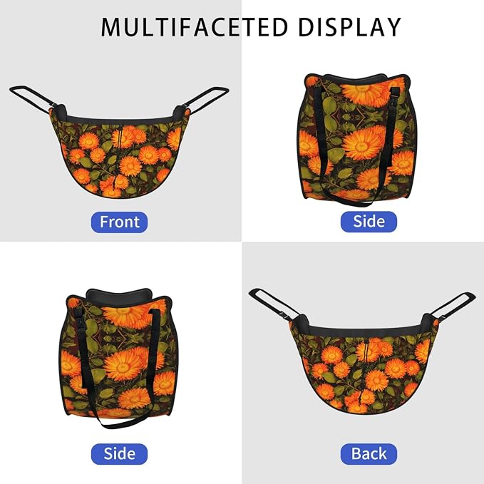 Marigold pattern Car Seat Organizer-Backseat Storage Bag for Travel | Waterproof Durable. Holds Snacks Gear Essentials. Fits Most Cars.