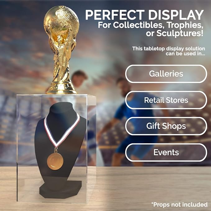 Acrylic Display Case for Collectibles 10" x 10" x 15" No Assembly Box for Figures Dolls Toys Memorabilia Dust Cover No Base 1 Side Open by Marketing Holders