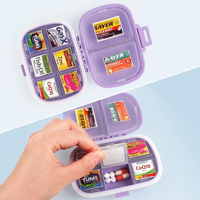 482Pcs Medicine Stickers for Pill Organizers, Pre-Cut Quality Travel Daily Medication Organizer Stickers of Brands, 47 Sheets Pill Box Lables Stickers