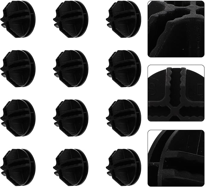 FOMIYES Pet Cage Buckles 12Pcs Plastic Connectors for Dog Playpen Panels Portable Black Clips for DIY Wire Grid Assembly and Home Storage