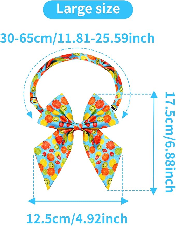 PET SHOW 10 Pack Fruit Sailor Dog Bowties for Large Dogs