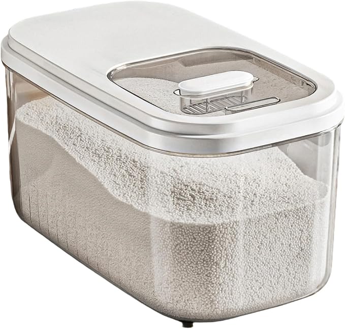 Kitchen Organiser with Sliding Cover Large Capacity Easy Designs Bin for Cereals and Pet Food Storage Slide Lid Rice Bucket