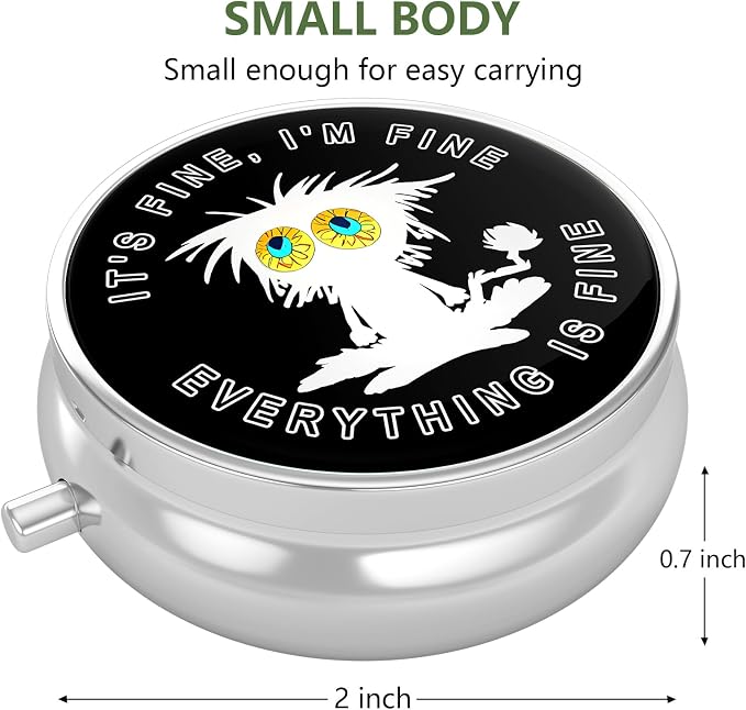 Pill Box, Small Pill Case for Purse & Pocket, Travel Medicine Organizer | Cute Travel Medicine Organizer, Portable Medicine Container Holder to Hold Vitamins, Medication, Fish Oil & Supplement