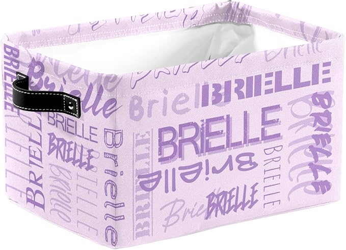 Personalized Storage Bins with Name Custom Kids Storage Basket Cubes Organizer with Handles for Organizing Boys and Girls Toys Shelf Closet Nursery Baskets Boxes, 1 Pack