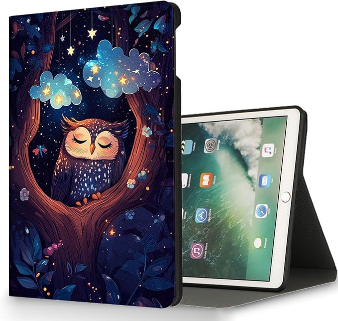 for Microsoft Surface Go 4/3/2/1-10.5" 2021 Tablet Case,Auto Wake/Sleep,Adjustable Stand Protective Cover - Cute Owl