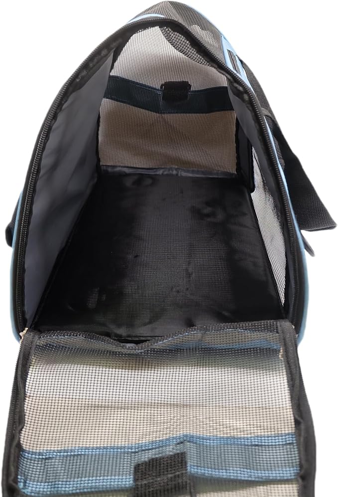 ZaneSun Cat Carrier,Soft-Sided Pet Travel Carrier for Cats,Dogs Puppy Comfort Portable Foldable Pet Bag Airline Approved (Medium-Blue)