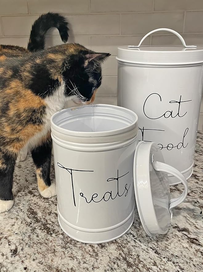 Midlee Metal Cat Food Storage Container - Treats