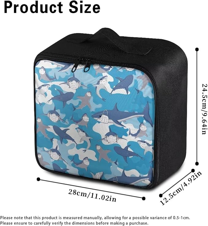 First Aid Bag Empty Large Shark Medical Storage Bag Pattern Emergency Survival Pouch Bag for Camping Hiking Home Travel Empty First Aid Pouch for School Kids College Student